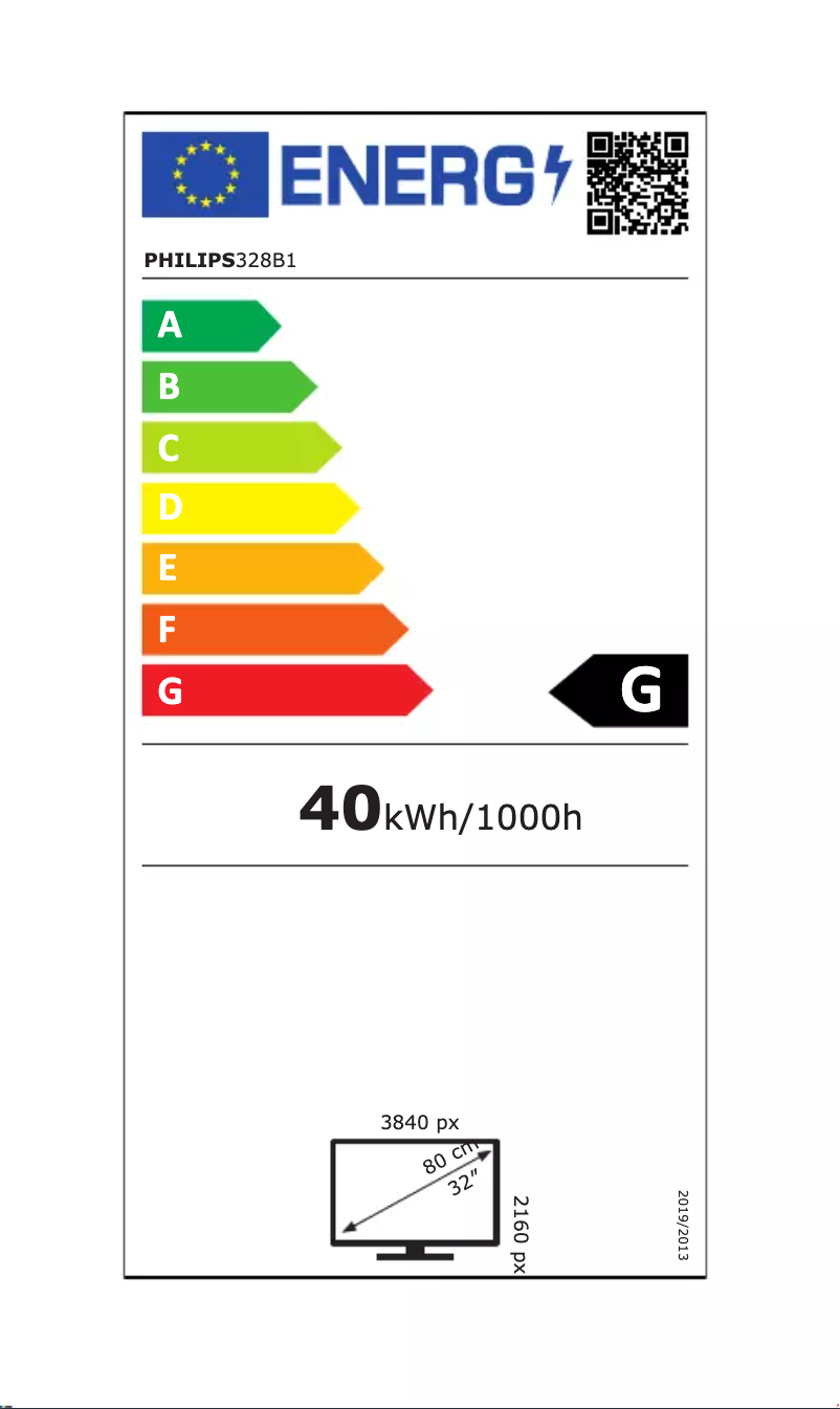 Page n°1 - Label énergétique Philips 328B1