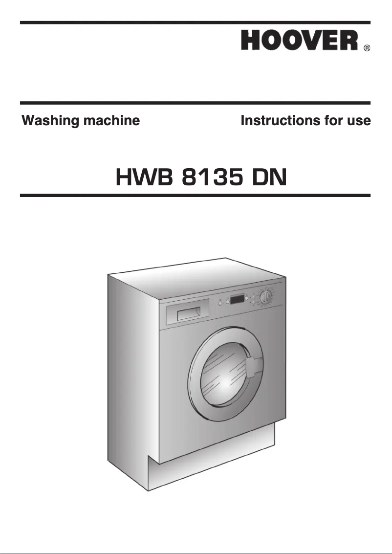 Página 1 del manual Manual de usuario Hoover HWB 8135DN1-S