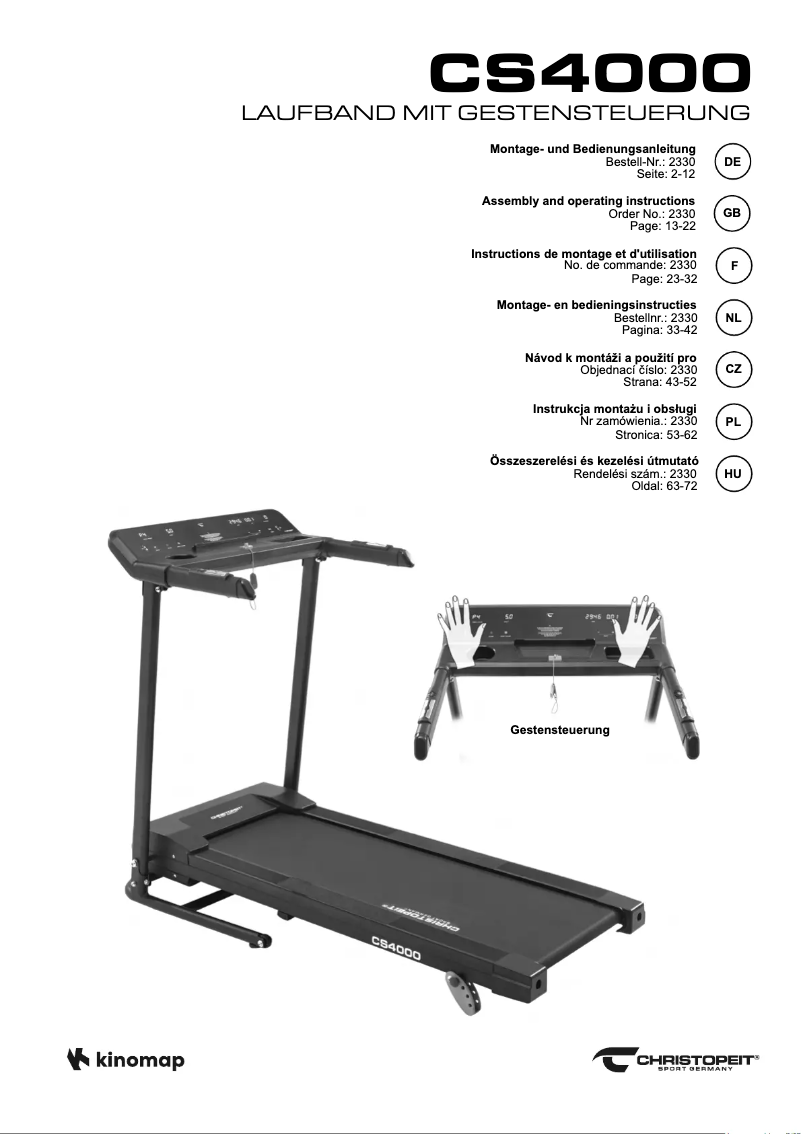 Page 1 de la notice Manuel utilisateur Christopeit CS4000