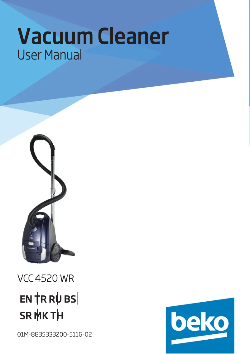 Página 1 del manual Manual de usuario Beko VCC 4520 WR