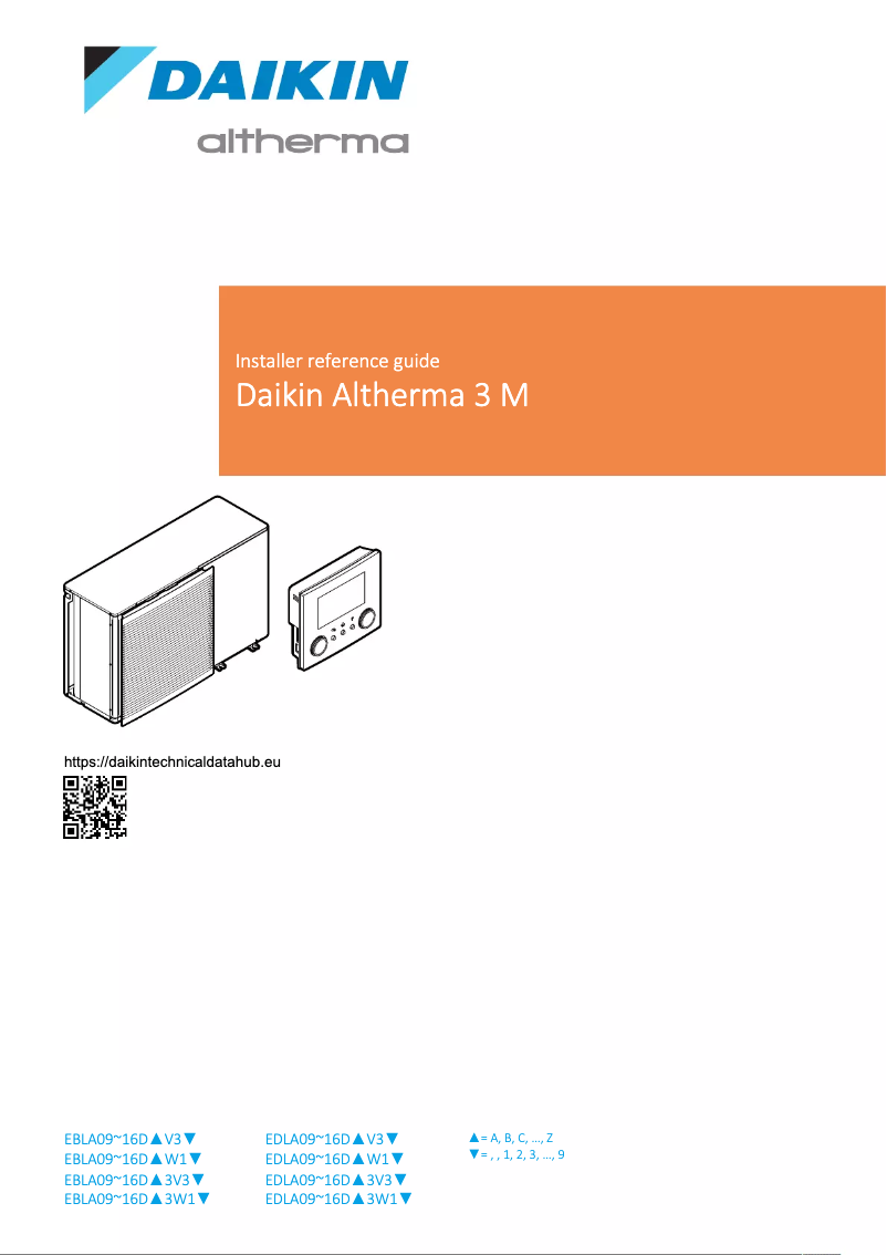 Página 1 del manual Guía de instalación Daikin Altherma EBLA11DA3V3
