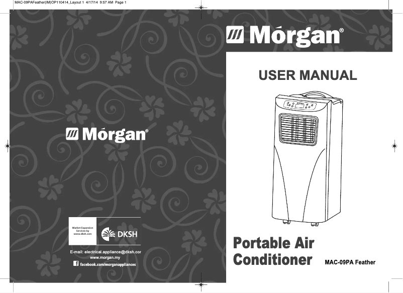 Page 1 de la notice Manuel utilisateur Morgan MAC-09PA