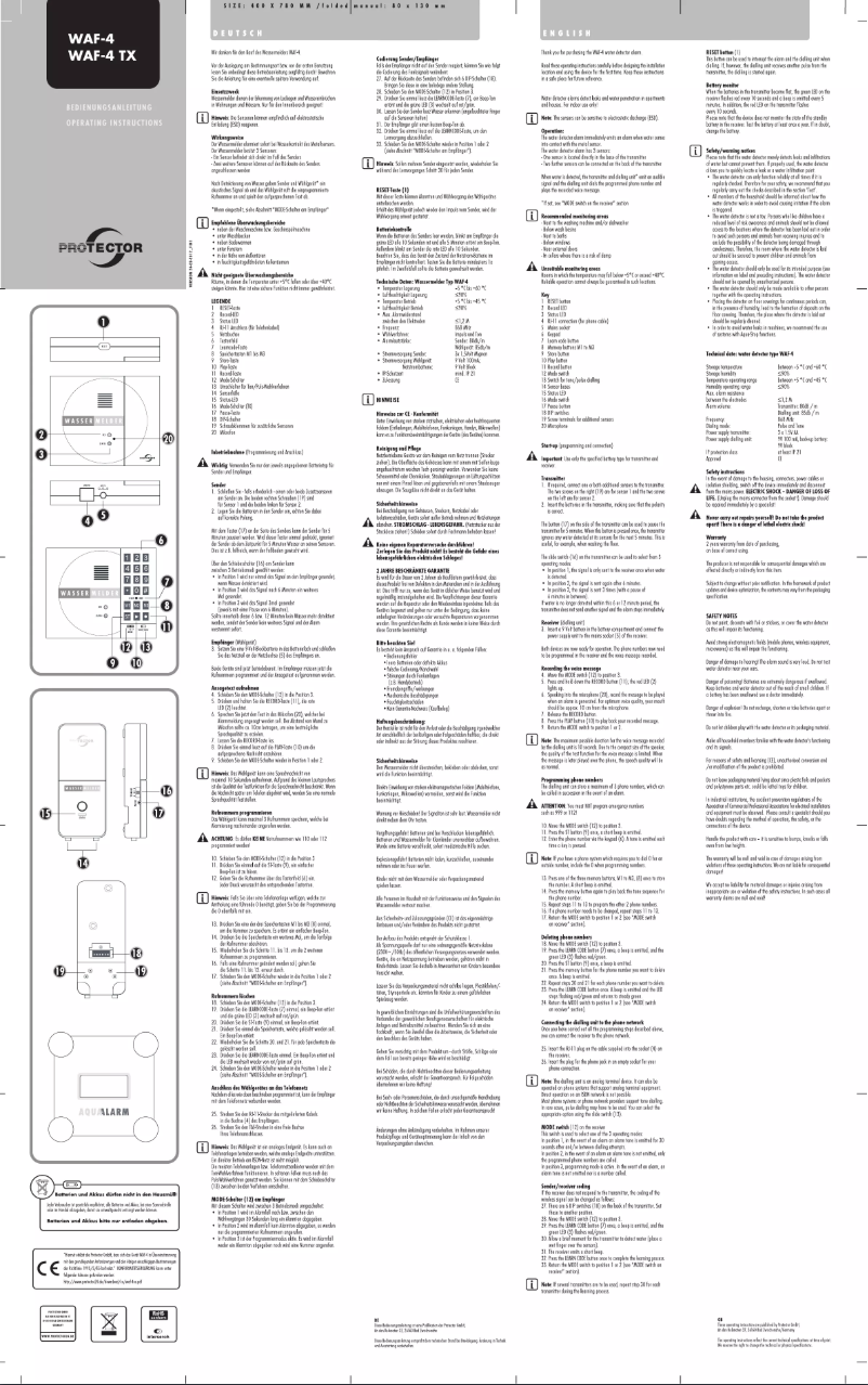 Page 1 de la notice Manuel utilisateur m-e WAF-4