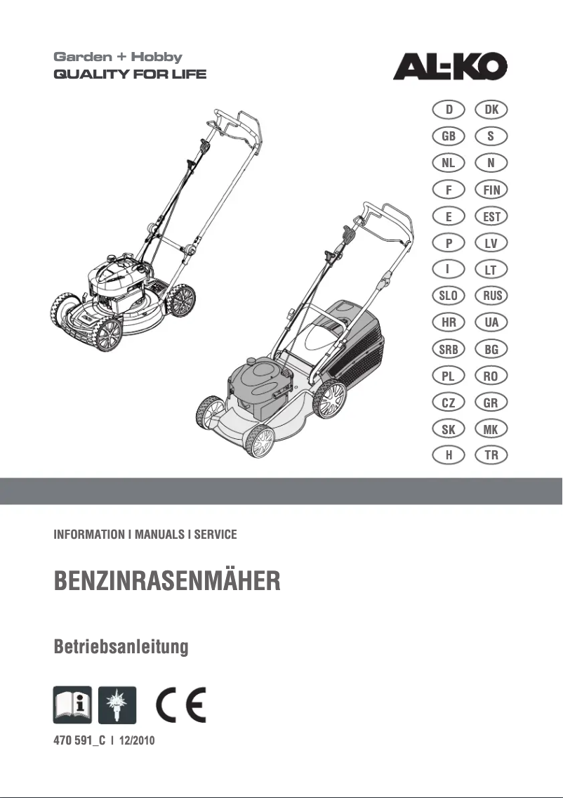 Page 1 de la notice Manuel utilisateur AL-KO Comfort 46.0 SP-A Plus
