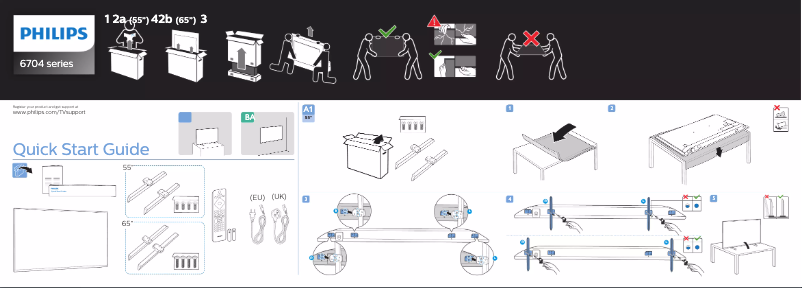 Página 1 del manual Guía de inicio rápido Philips 65PUS6704