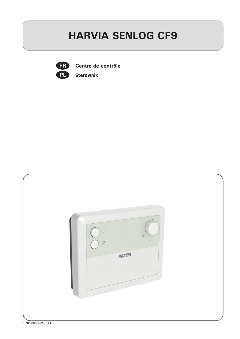 Page 1 de la notice Manuel utilisateur Harvia Senlog CF9400