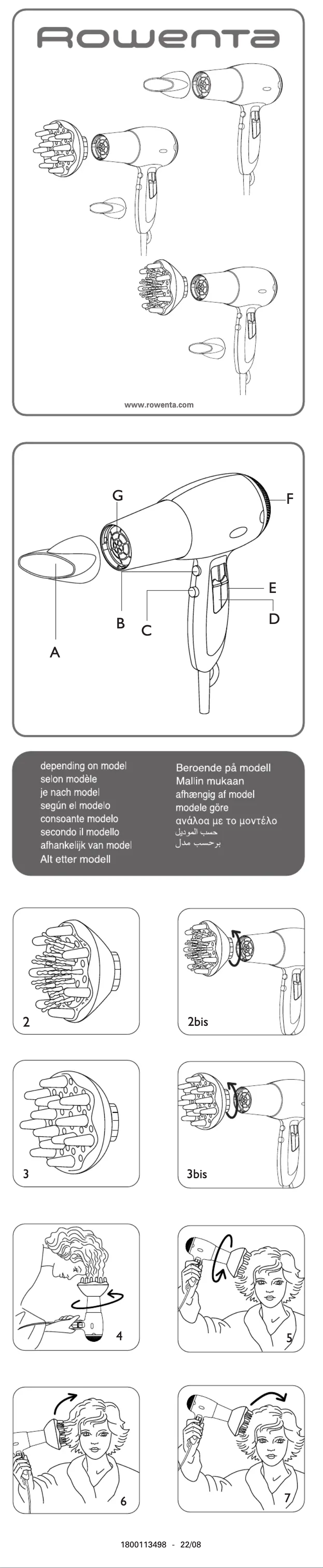 Page 1 of the manual User Manual Rowenta CV7310 Pro 2100