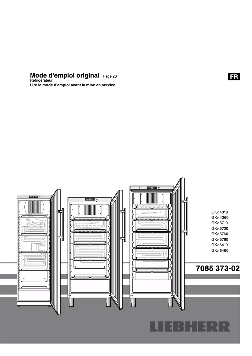 Page 1 de la notice Manuel utilisateur Liebherr GKv 4310
