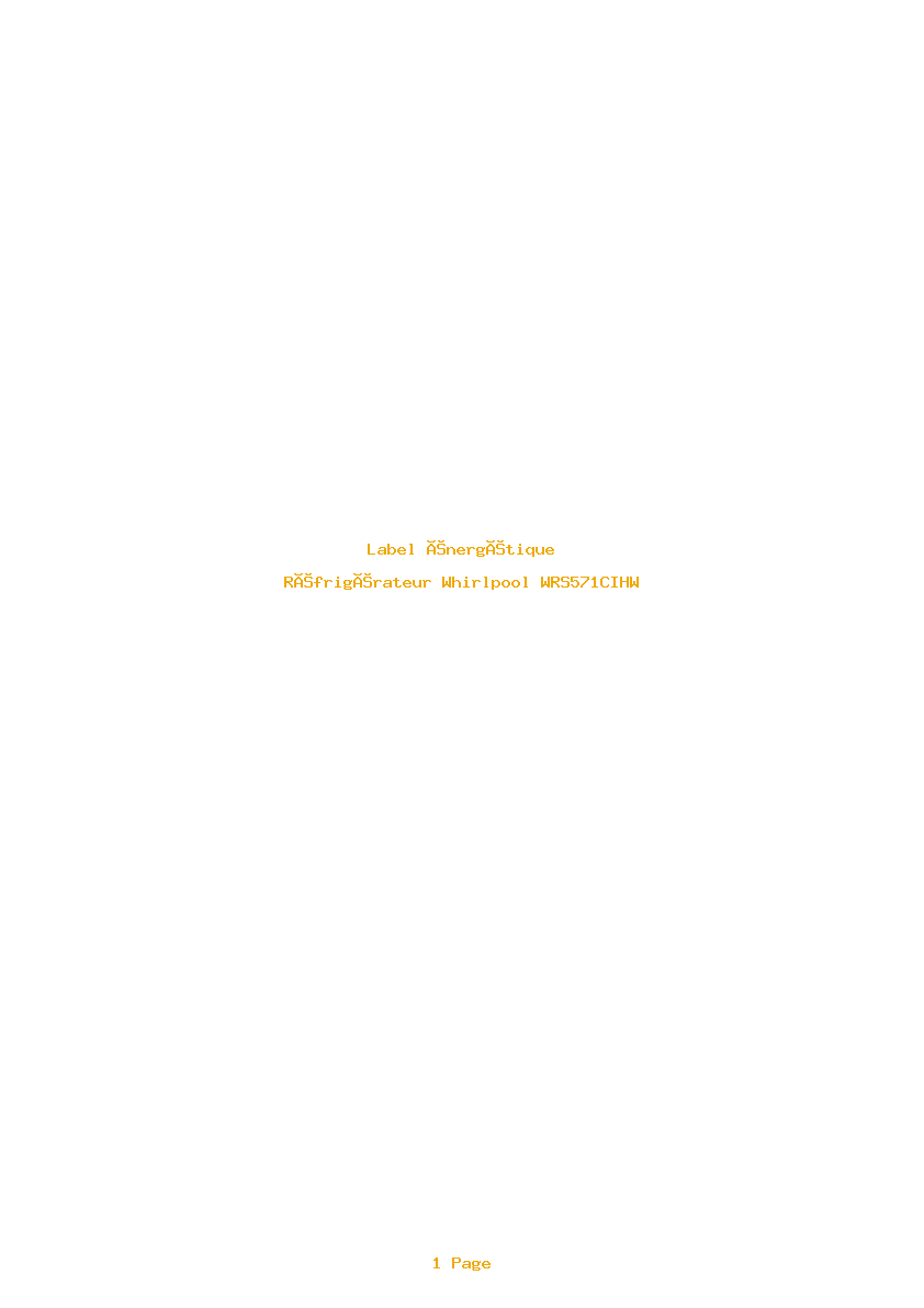 Image de la première page du manuel de l'appareil WRS571CIHW