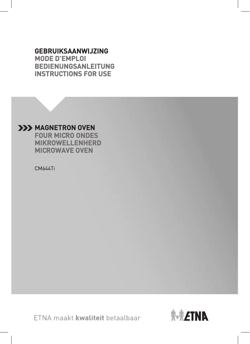 Page 1 de la notice Manuel utilisateur Etna CM650Ti