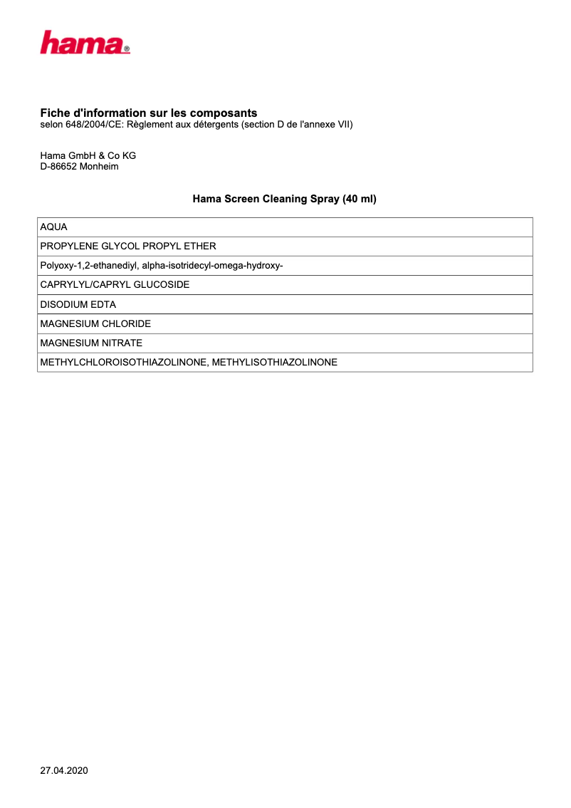 Página 1 del manual Manual de usuario Hama 00113804