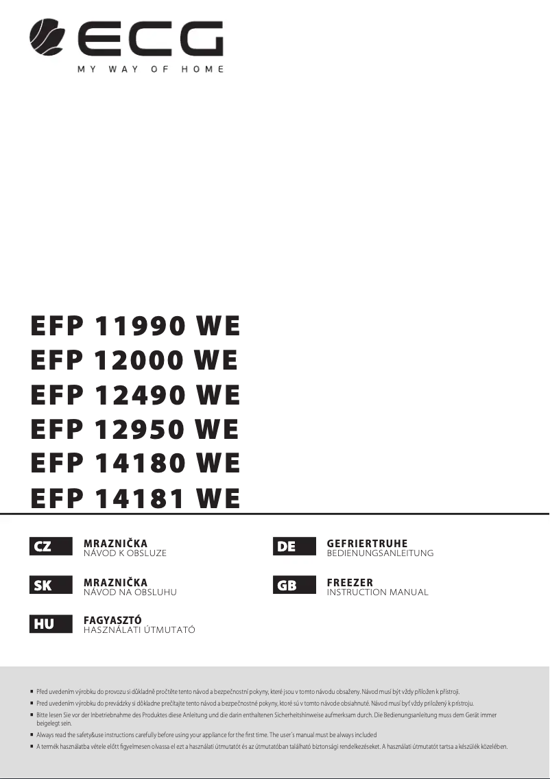Página 1 del manual Manual de usuario ECG EFP 12490 WE
