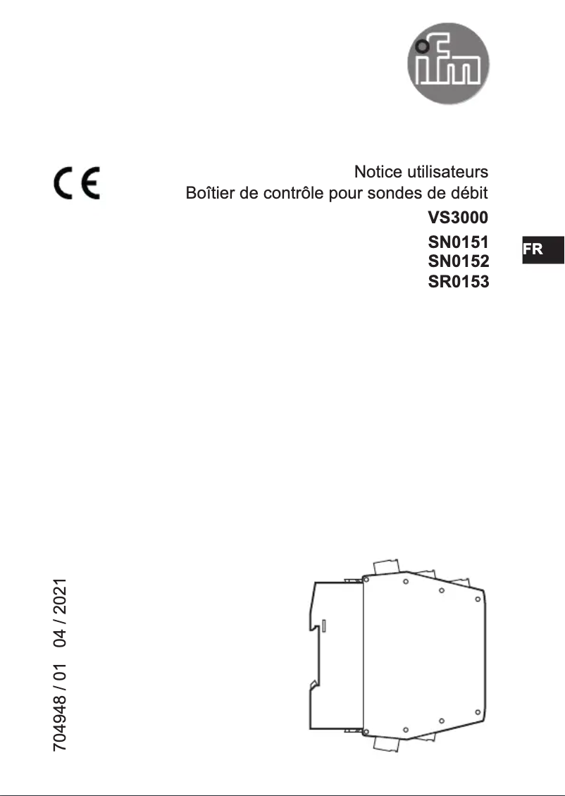 Page 1 de la notice Manuel utilisateur IFM SN0151