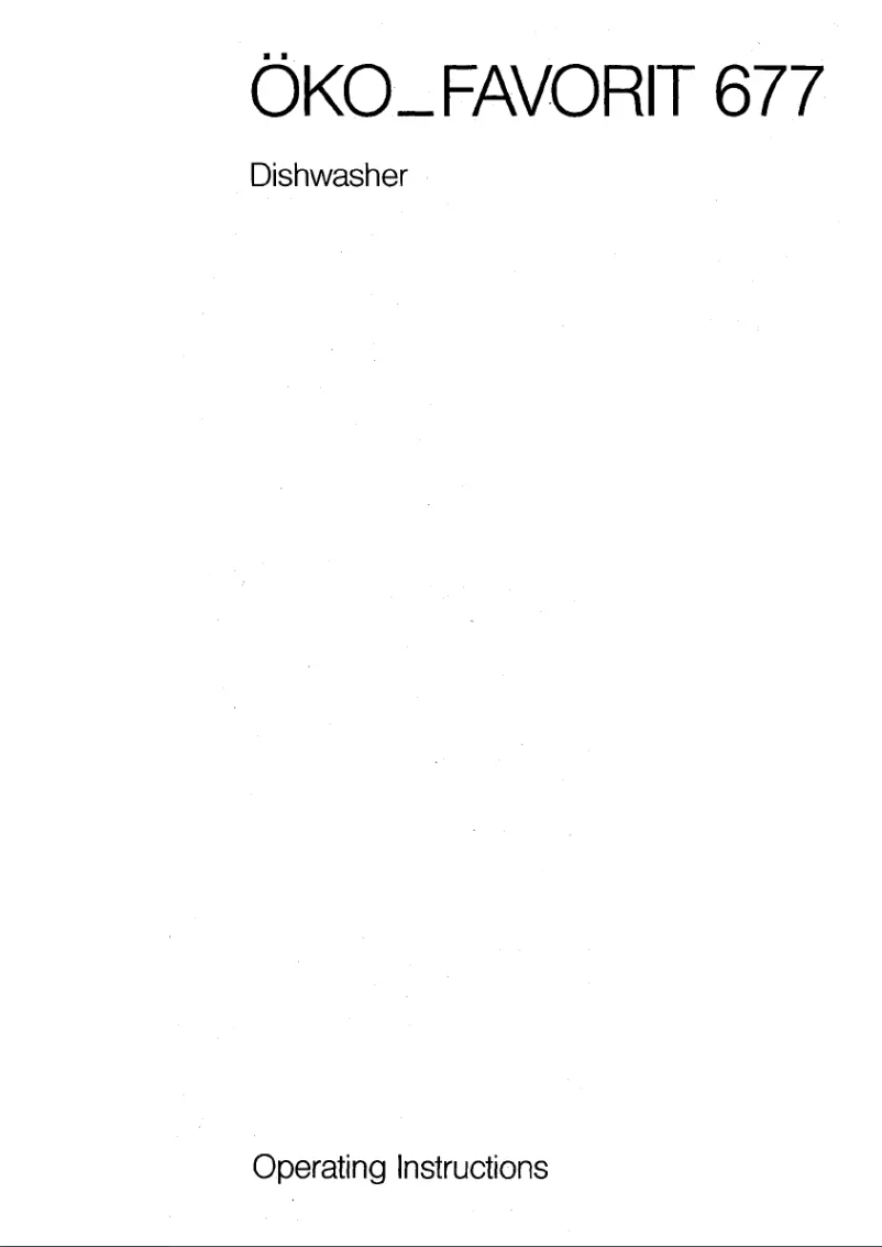 Page 1 de la notice Manuel utilisateur AEG Favorit 677