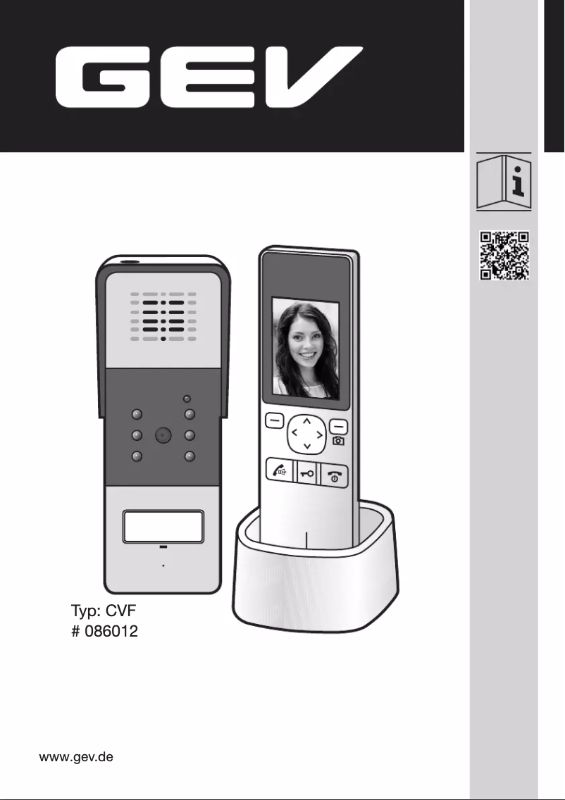 Page 1 of the manual Instruction Manual GEV CVF 86012