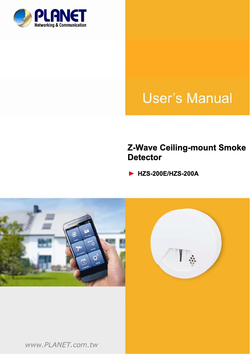 Page 1 de la notice Manuel utilisateur Planet HZS-200