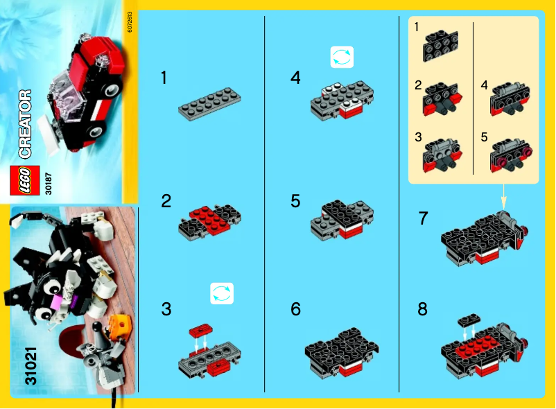 Page 1 de la notice Manuel utilisateur Lego 30187