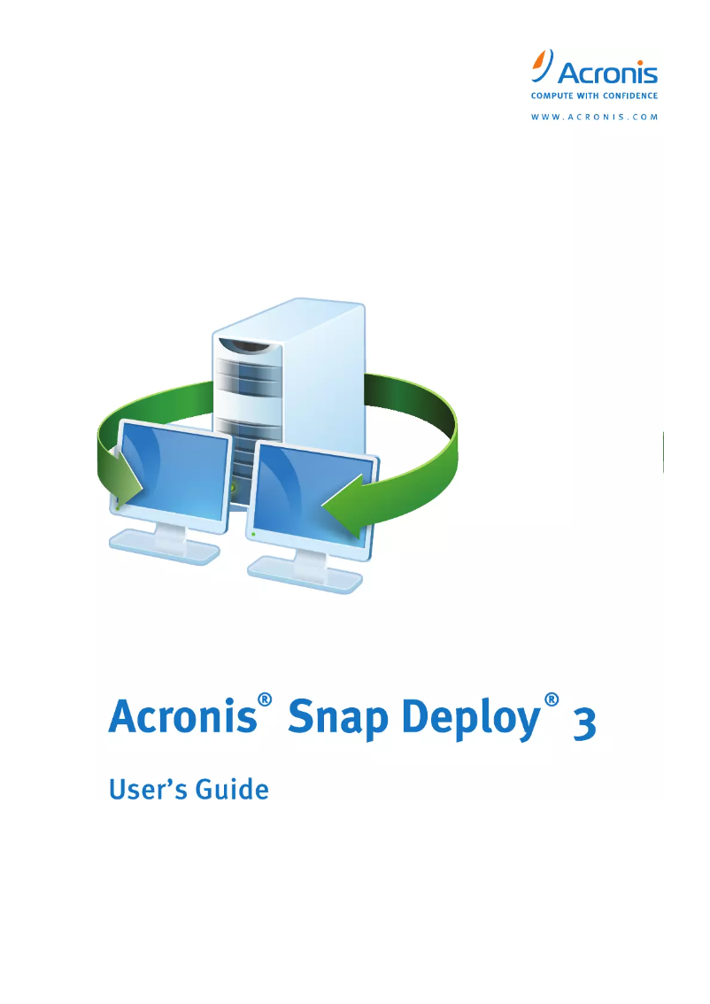 Page 1 of the manual User Manual Acronis Snap Deploy 3 for Server