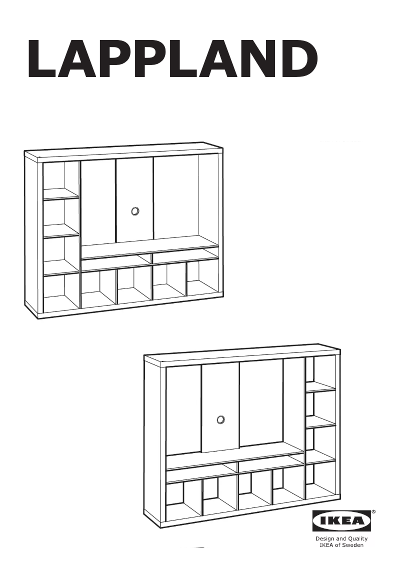 Page 1 de la notice Instructions / montage Ikea LAPPLAND