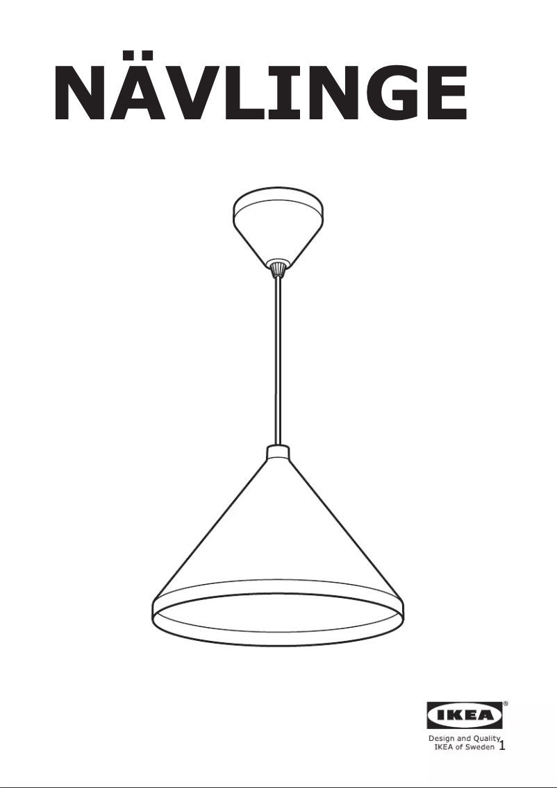 Page 1 de la notice Instructions / montage Ikea NÄVLINGE