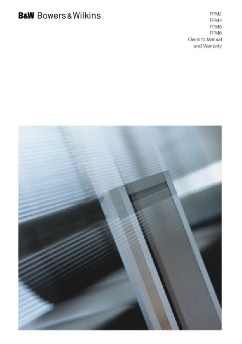 Page 1 de la notice Manuel utilisateur Bowers & Wilkins FPM5