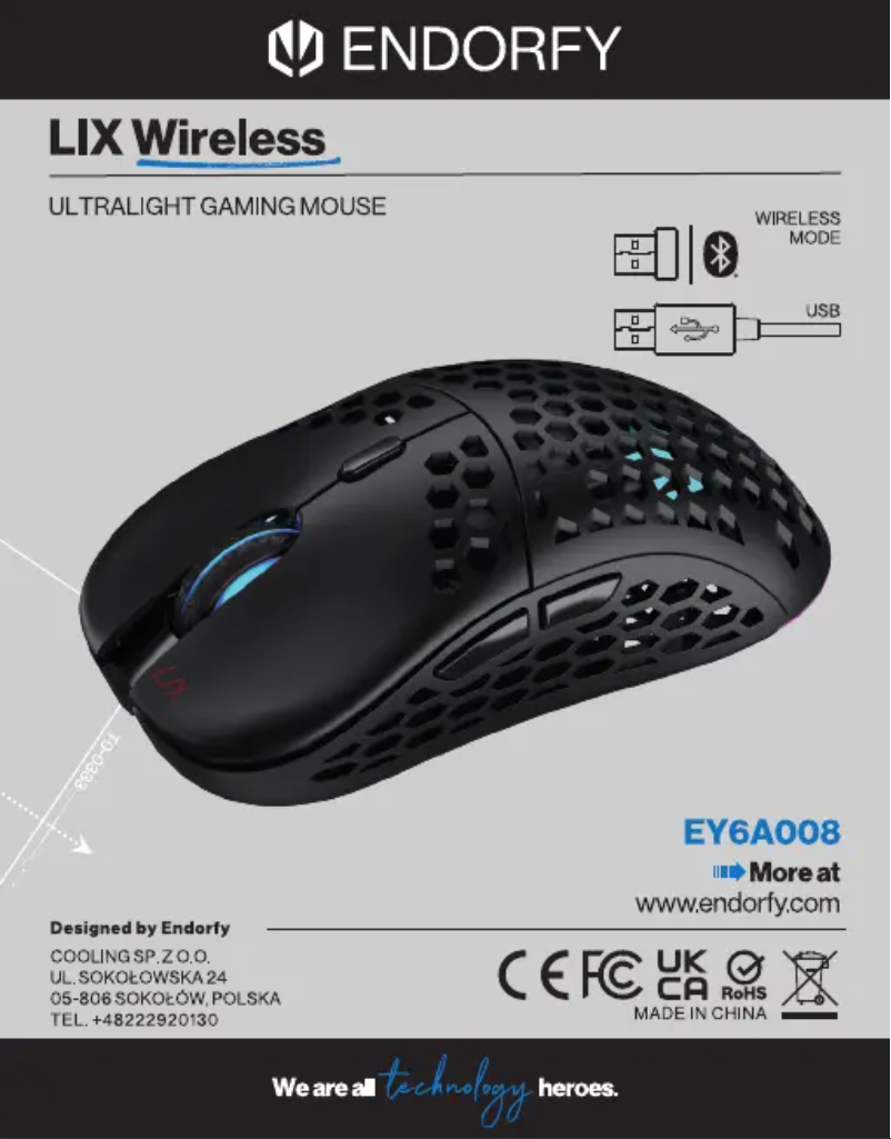 Página 1 del manual Manual de usuario ENDORFY LIX Wireless