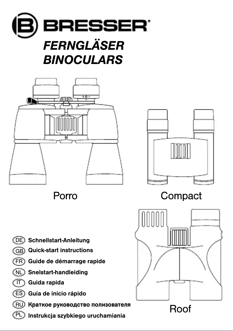 Page 1 de la notice Manuel utilisateur Bresser Pirsch 10X34