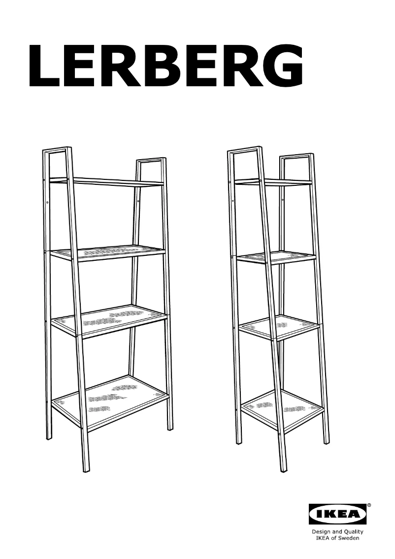 Page 1 de la notice Manuel utilisateur Ikea LERBERG 701.147.53