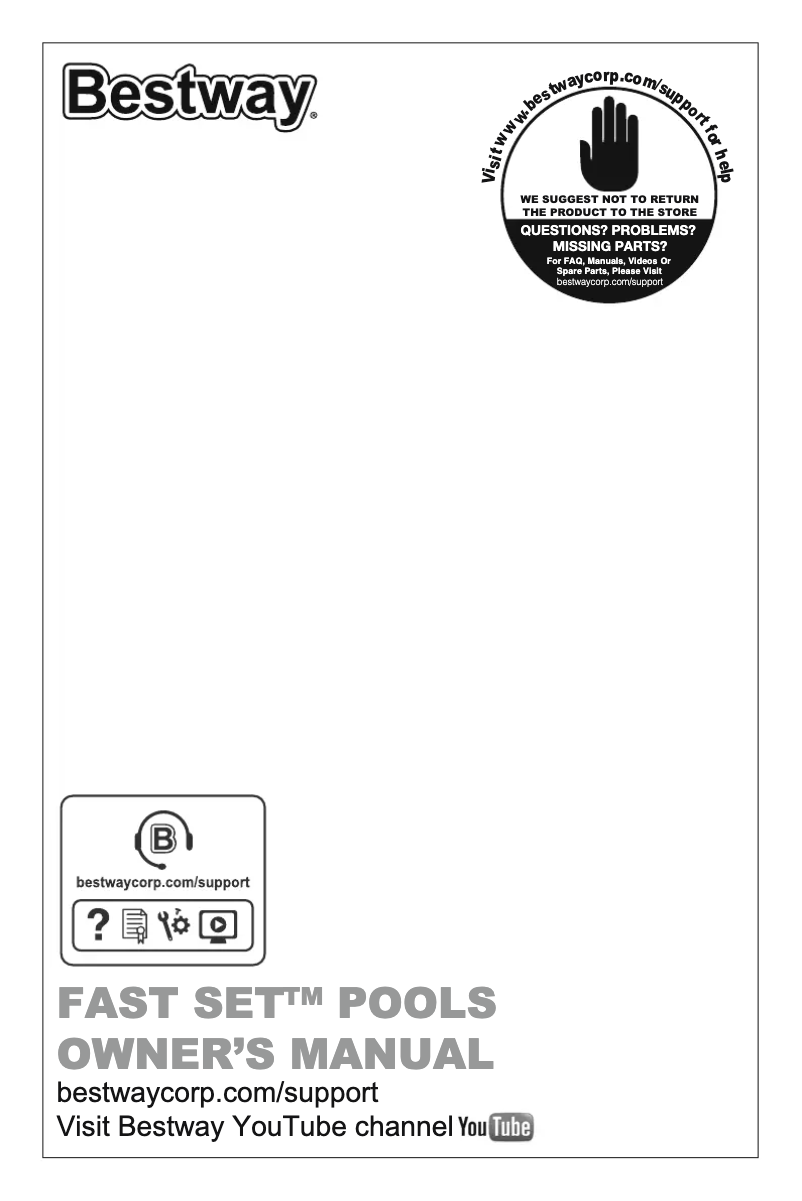 Page 1 of the manual User Manual Bestway Fast Set 57305