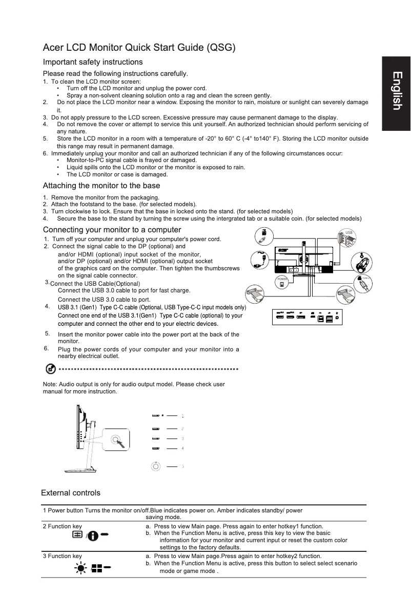 Page 1 de la notice Guide de démarrage rapide Acer CB292CU