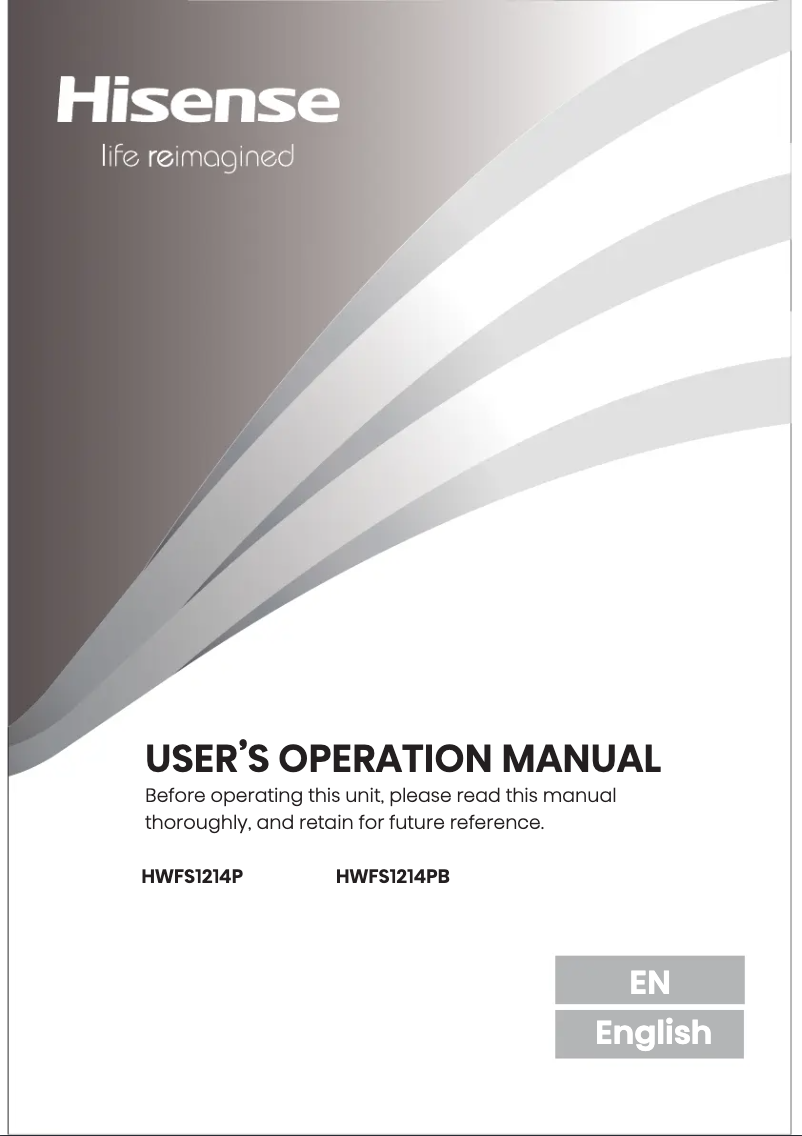 Page 1 of the manual User Manual Hisense HWFS1214PB