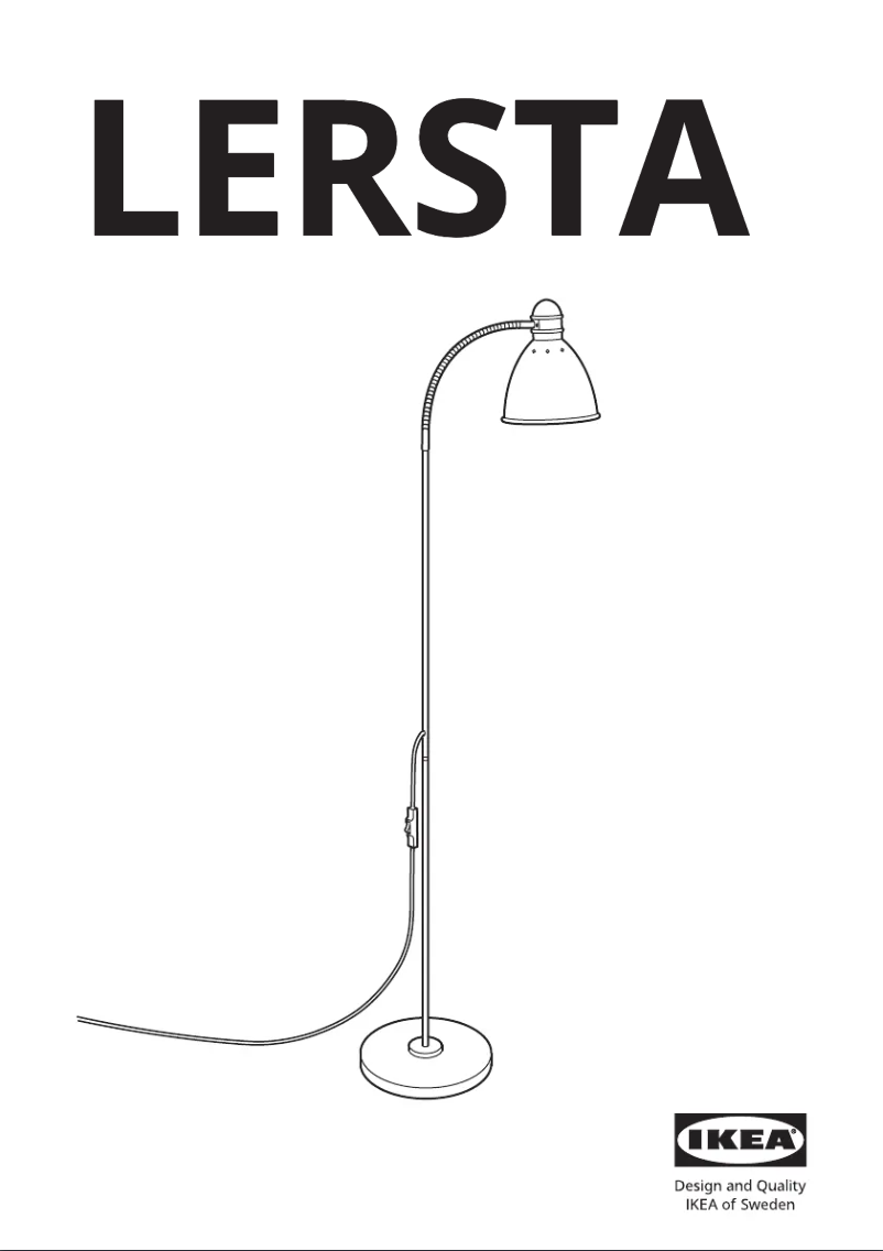 Page 1 de la notice Manuel utilisateur Ikea LERSTA 204.287.89