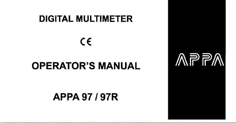 Image de la première page du manuel de l'appareil 97R