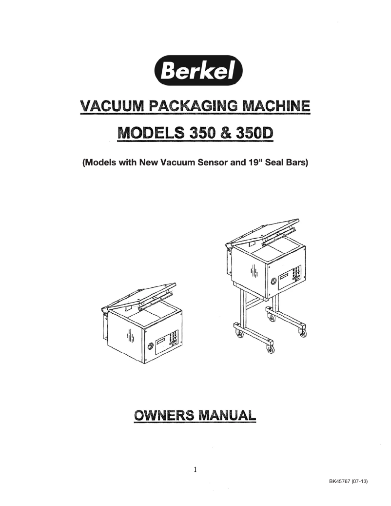 Página 1 del manual Manual de usuario Berkel 350