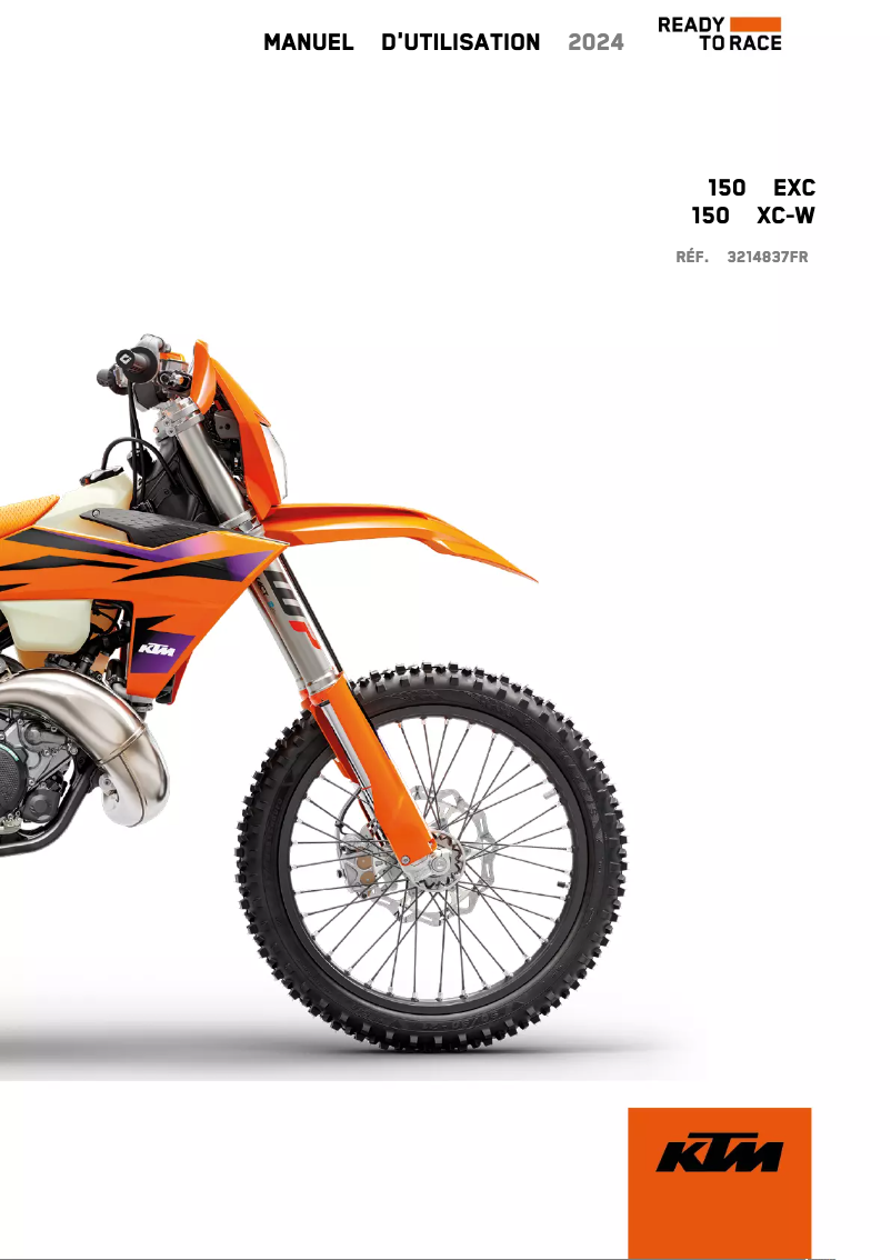 Page 1 of the manual User Manual KTM 150 XC-W (2024)