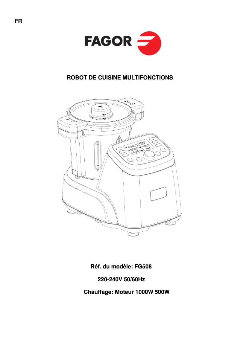 Page 1 of the manual User Manual Fagor FG508