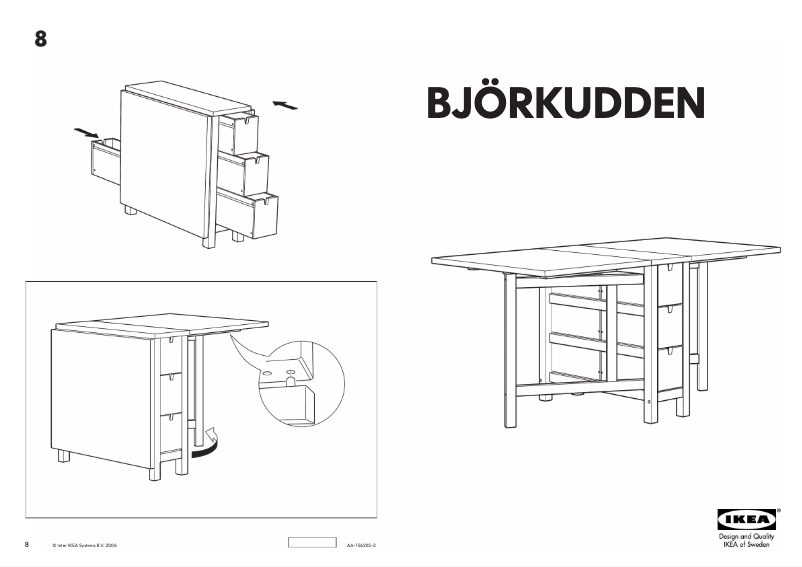 Page 1 de la notice Manuel utilisateur Ikea BJÖRKUDDEN