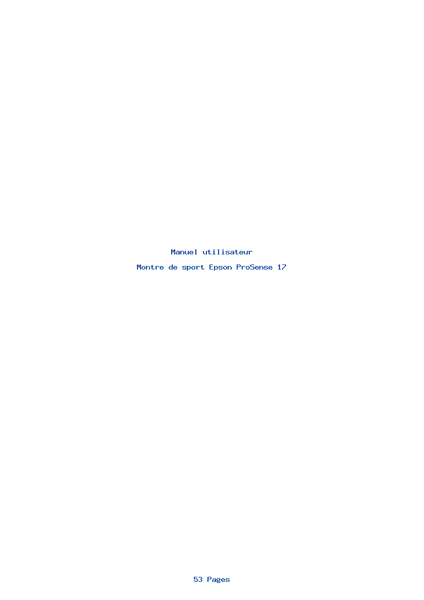 Page 1 de la notice Manuel utilisateur Epson ProSense 17