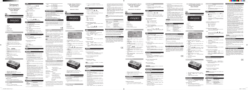 Page 1 de la notice Manuel utilisateur Oregon Scientific RRA 320PW