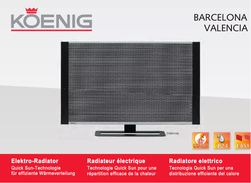 Page 1 de la notice Manuel utilisateur Koenig Barcelona