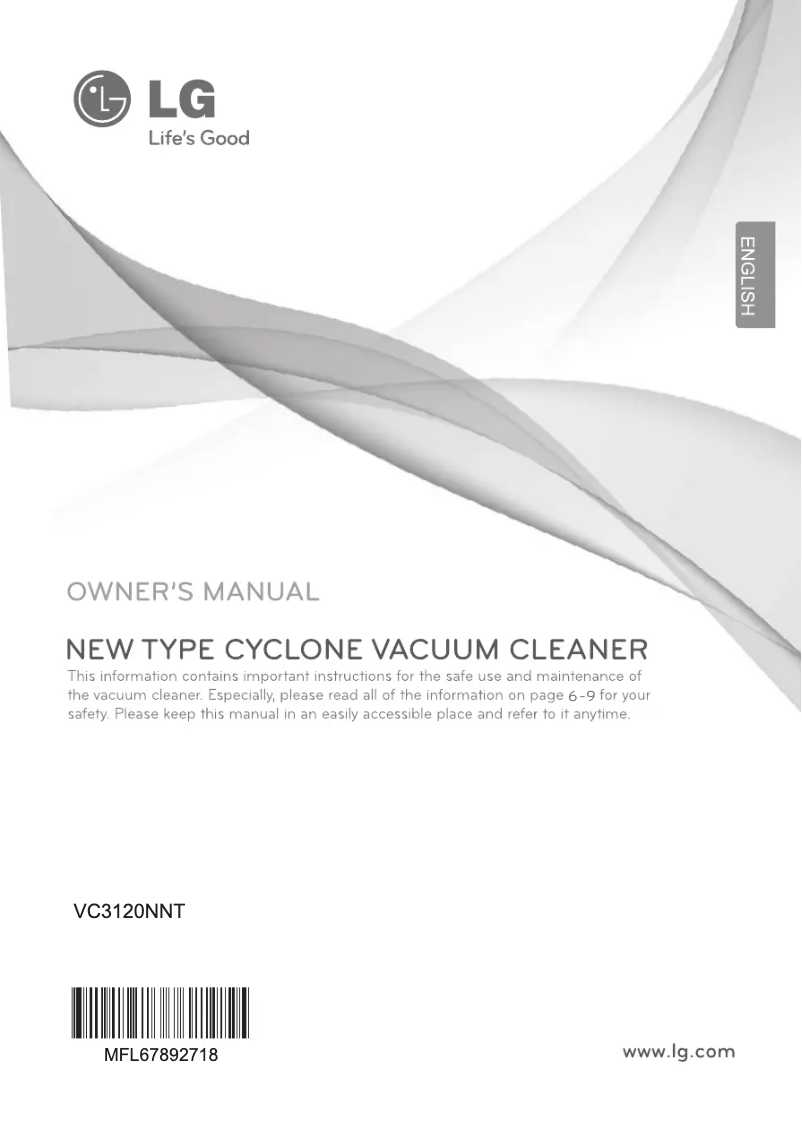Page 1 de la notice Manuel utilisateur LG VC3120NNT