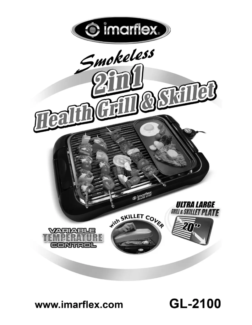 Page 1 of the manual User Manual Imarflex Health Grill GL-2100