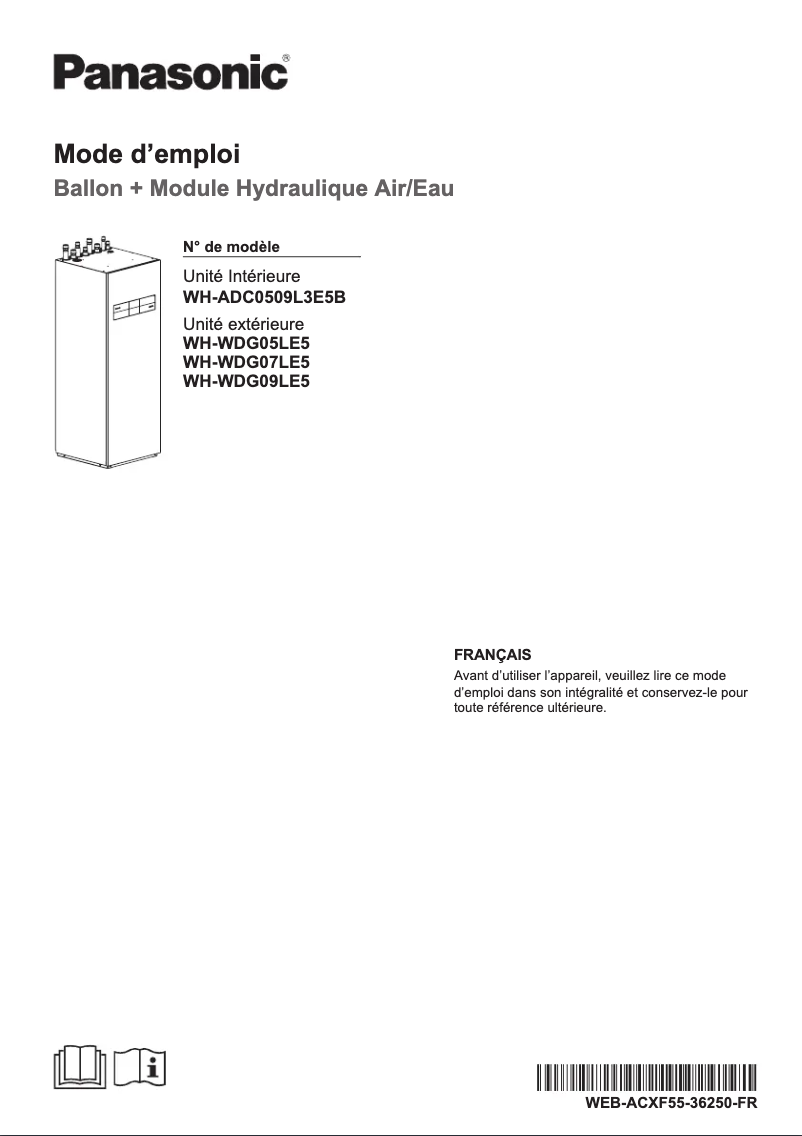 Página 1 del manual Manual de usuario Panasonic WH-ADC0509L3E5B