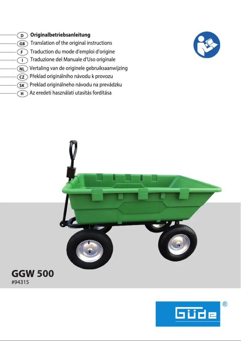 Page 1 de la notice Manuel utilisateur Güde GGW 500