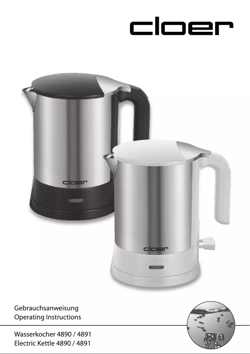 Page 1 de la notice Manuel utilisateur Cloer 4891