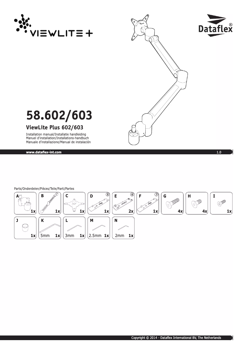 Page 1 de la notice Manuel utilisateur Dataflex ViewLite Plus 603