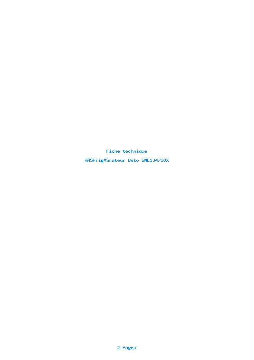 Image de la première page du manuel de l'appareil GNE134750X