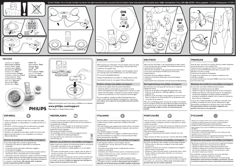 Page 1 de la notice Manuel utilisateur Philips SBD6000
