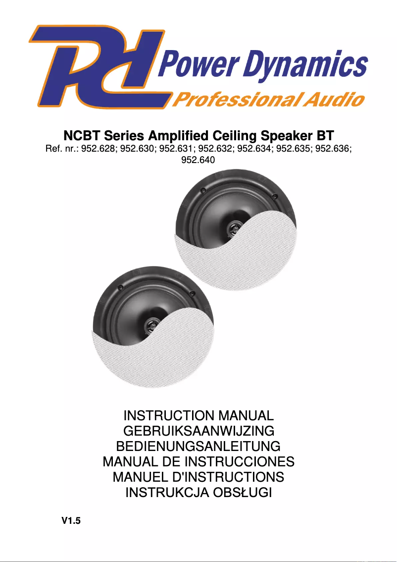 Page 1 de la notice Manuel utilisateur Power Dynamics NCBT6