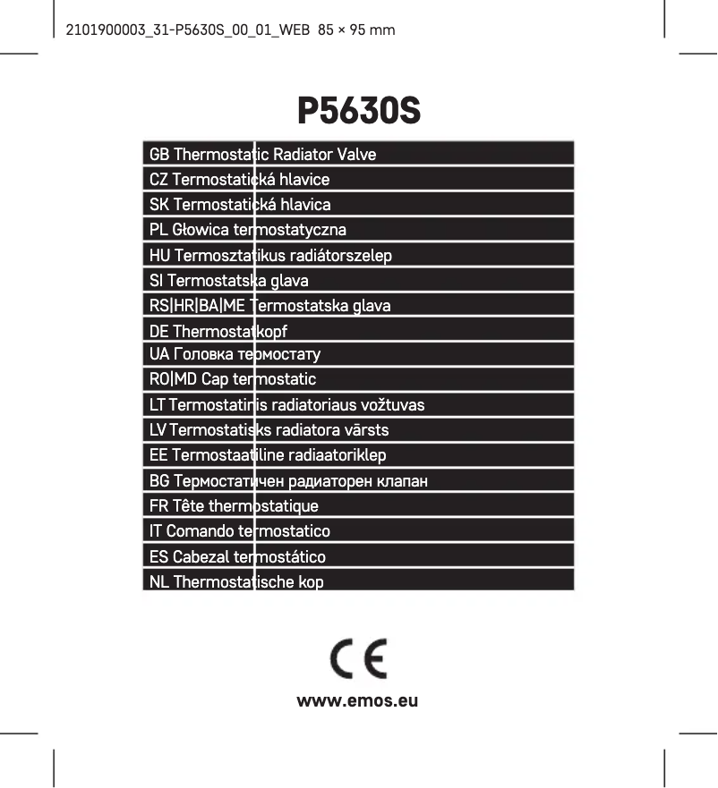 Page 1 de la notice Manuel utilisateur Emos P5630S